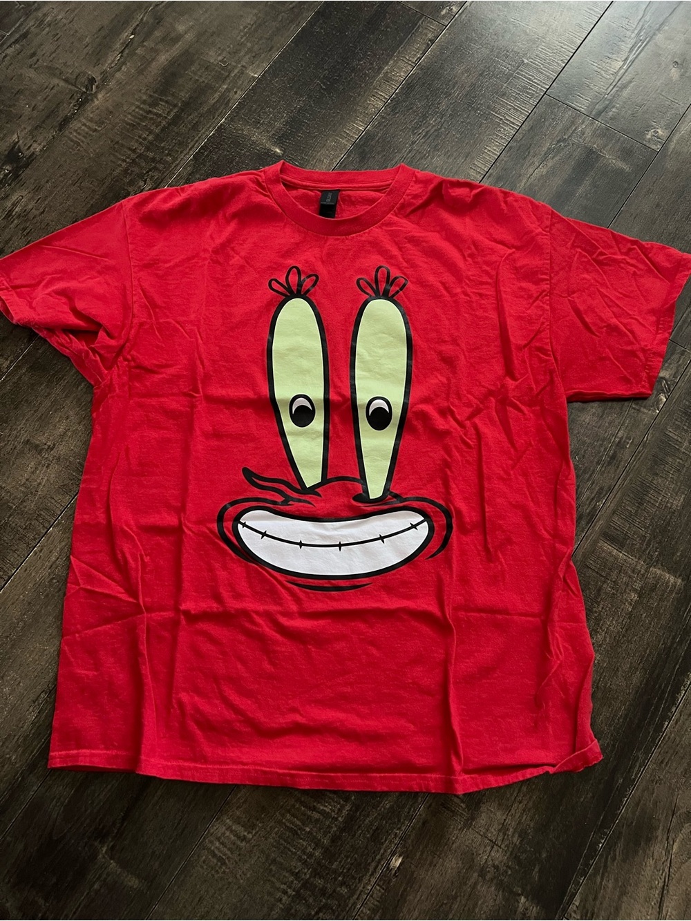 Red Mr. Krabs Graphic Face T-Shirt